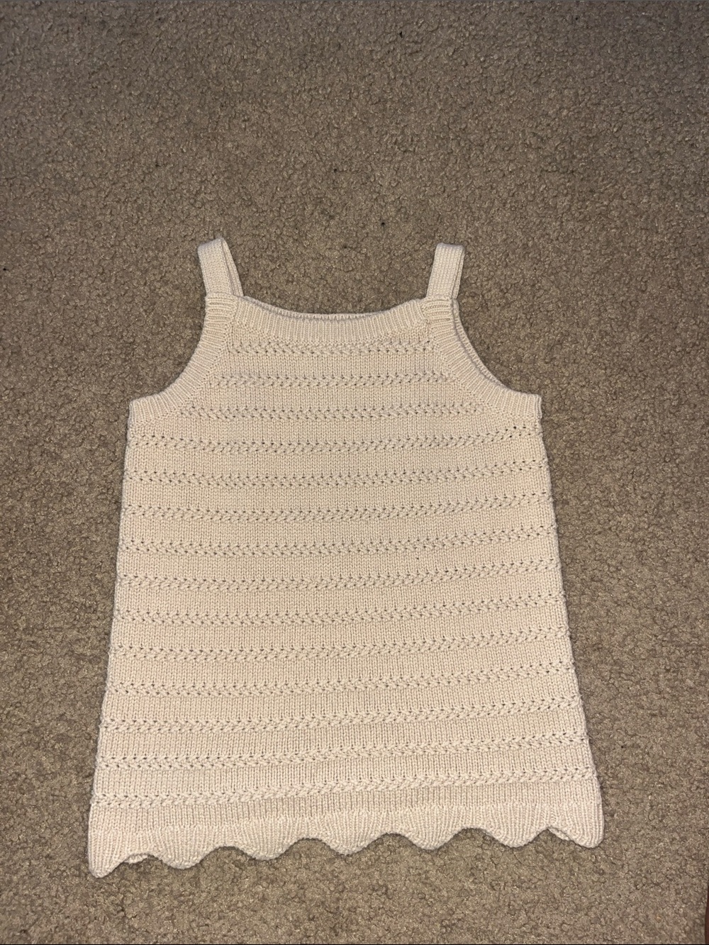 okie dokie Cream Knit Tank Top